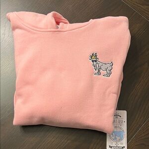 Cozy Pink Kids Hoodie with Embroidered Design